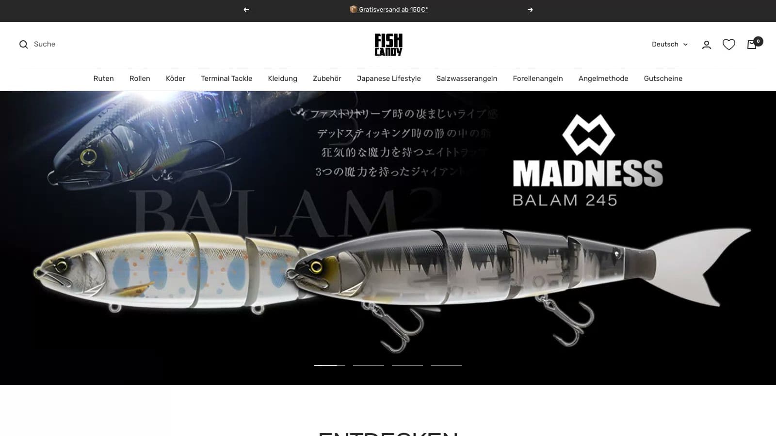 FishCandy-Shop mit japanischem Angel-Tackle