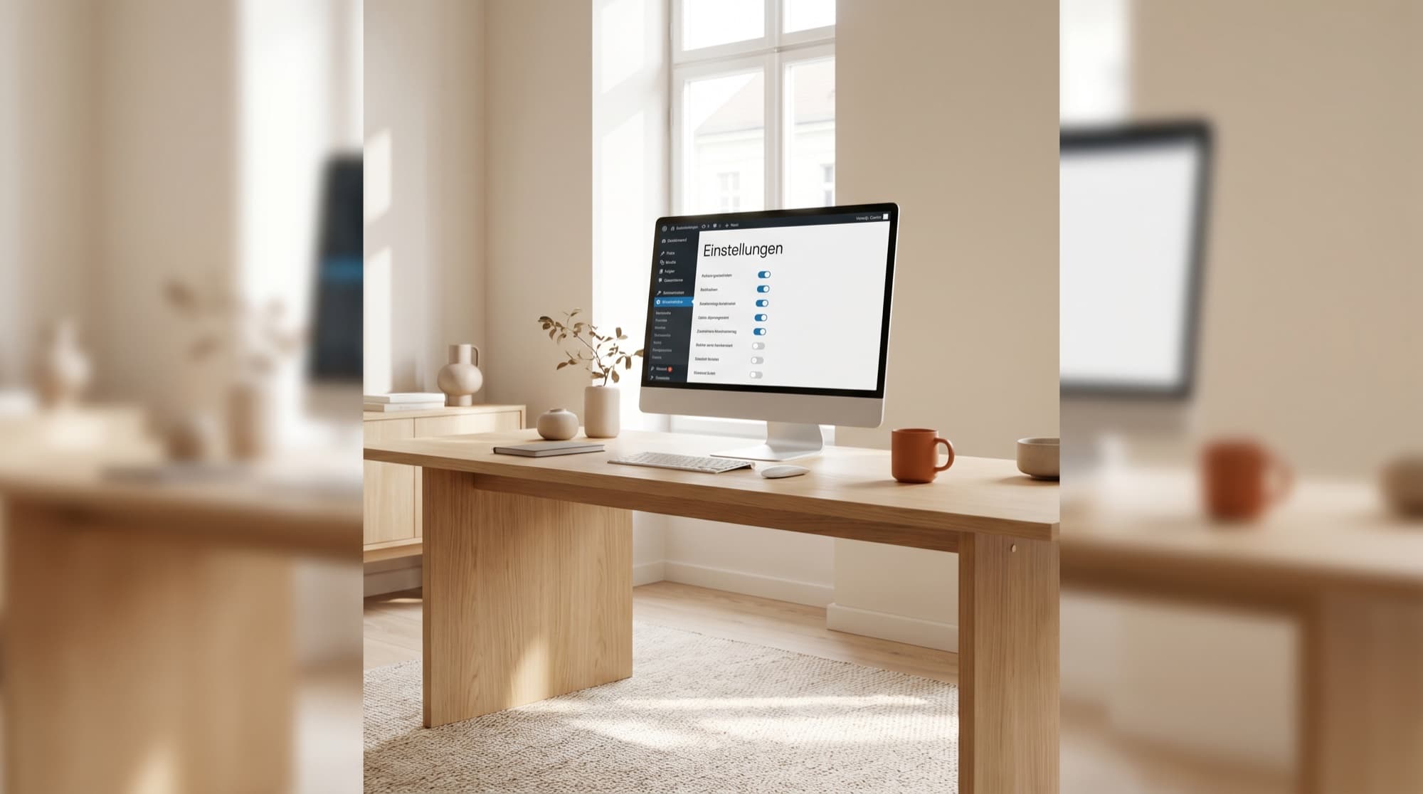 Monitor mit Plugin-Einstellungen im WordPress-Admin