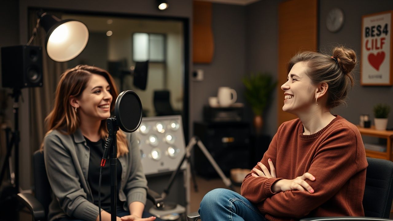 Professionelle Podcast-Aufnahme im Studio